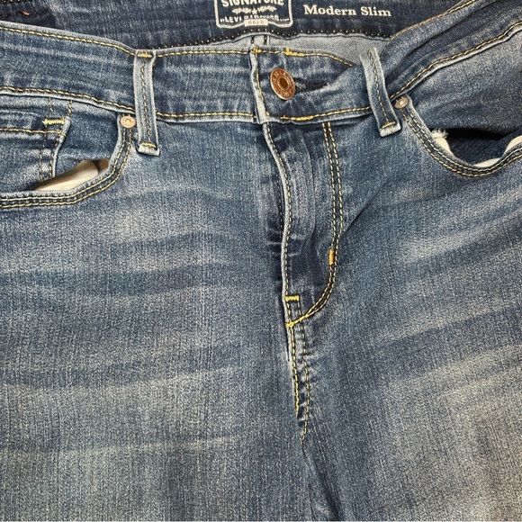 Signature Levi Strauss & Co Gold Jeans Modern Slim Waist 29 Length 32 Denim - Picture 6 of 12
